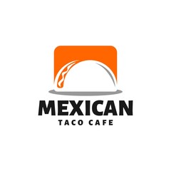 logo template for taco restaurant. mexican food vector graphic