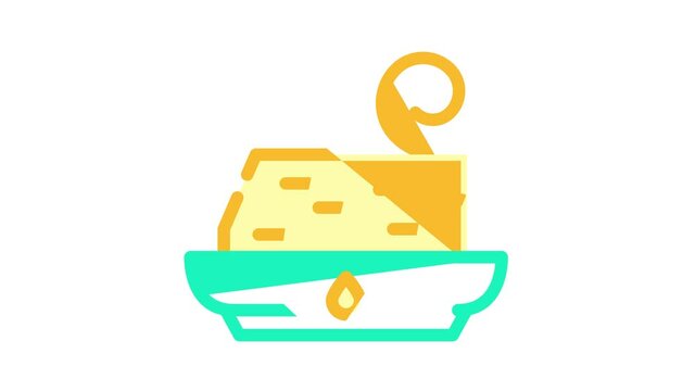 trans fat animated color icon trans fat sign. isolated on white background