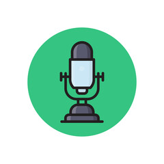 Mic icon in vector. Logotype;