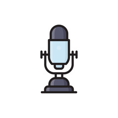 Mic icon in vector. Logotype;