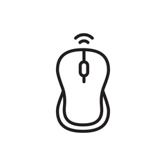 wireless mouse icon in vector. Logotype;