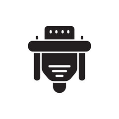 vga connector icon in vector. Logotype;