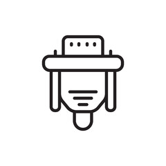 vga connector icon in vector. Logotype;