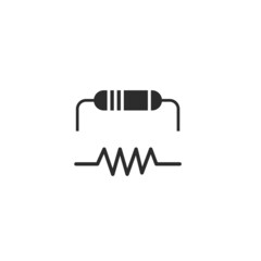 resistor vector icon sign  concept design