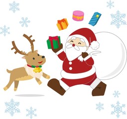 サンタクロース　トナカイ