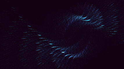 Obraz premium 3D rendering abstract blue fractal light background
