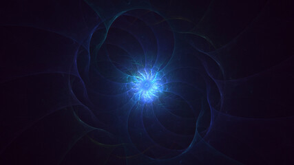 3D rendering abstract round light background