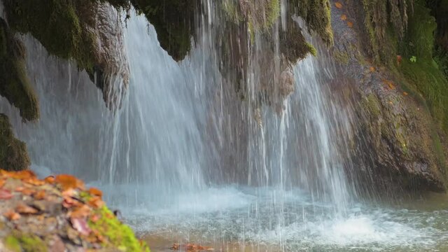 Waterfalls of Sixt-Fer-&agrave;-Ceval, France, at summer