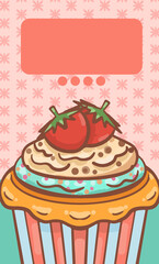 Hand drawn cartoon cake dessert illustration poster design