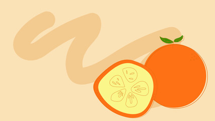 illustration of a orange fruit, suitable for place content