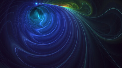 3D rendering abstract colorful fractal light background