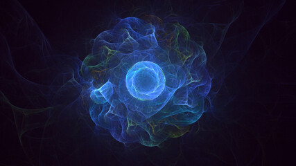 Obraz premium 3D rendering abstract round light background