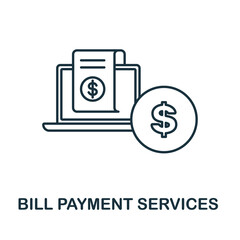 Bill Payment Services icon. Line element from banking operations collection. Linear Bill Payment Services icon sign for web design, infographics and more.
