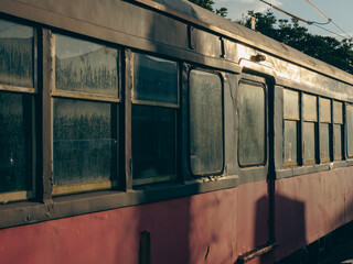 銚子電鉄外川駅に保存されているデハ800形