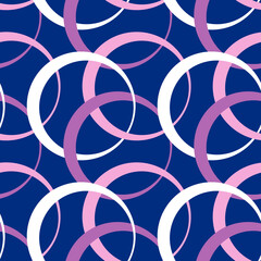 Illustration Seamless pattern on a square background - rings are colored. Design element