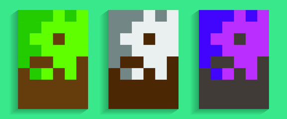 Abstract Pixel Vector Background