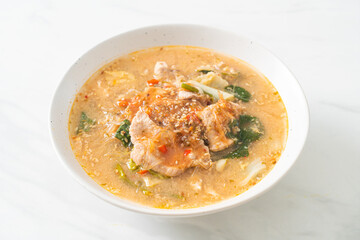 Sukiyaki Soup with Pork in Thai Style