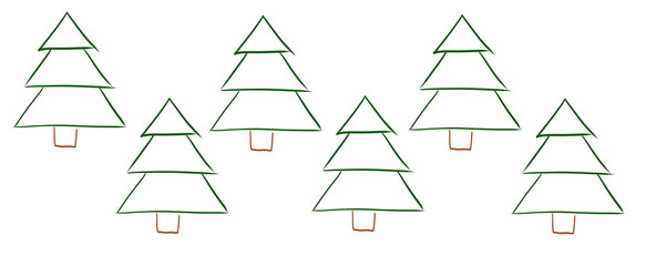 christmas trees set
