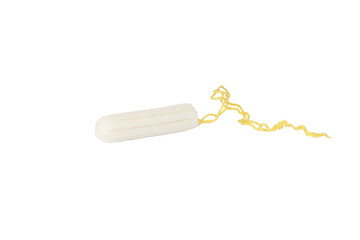 tampon isolated on white background. personal hygiene products