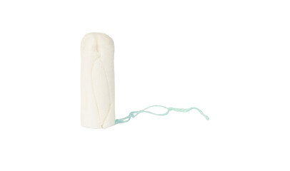 menstrual tampon isolated on white. personal hygiene products