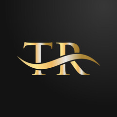 Letter TR Logo Design Template. TR, T R Letter Logo Modern, Flat, Minimalist, Business, Company Sign - obrazy, fototapety, plakaty