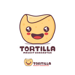 vector Tortilla cartoon mascot, suitable for, logos, prints, labels, packaging, stickers