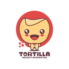 vector Tortilla cartoon mascot, suitable for, logos, prints, labels, stickers, etc