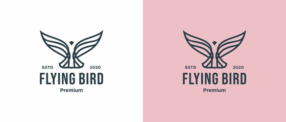 Flying Bird Eagle logo design