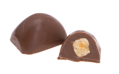 chocolate candies isolated