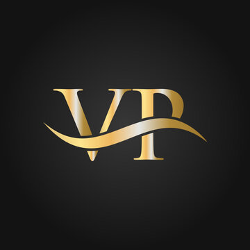 Letter VP Logo Design Template. VP, V P Letter Logo Modern, Flat, Minimalist, Business, Company Sign