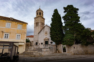 Fototapeta na wymiar Church of Saint Nicholas in Cavtat, Croatia.