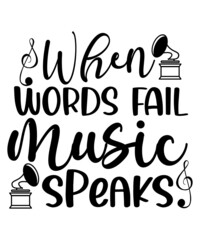 Music SVG Bundle, Music SVG, Music Clipart, Music Cut Files For Silhouette, Files for Cricut, Music Vector, Design Music Notes Svg, Dxf, Png