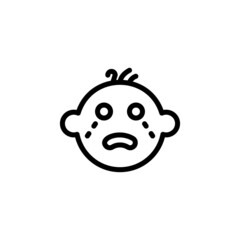 Crying Baby icon in vector. Logotype
