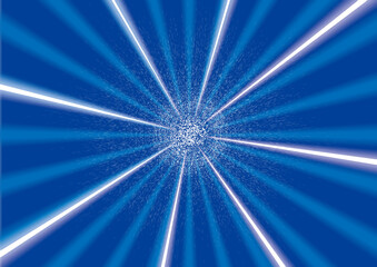 宇宙未来ビッグバンのイメージの放射線　集中線のバックグラウンド　ラスターイラスト　big Bang