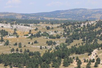 Panoramic view of the mountain landscape