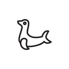 Sea Lion icon in vector. Logotype