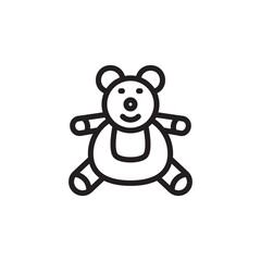 Teddy Bear icon in vector. Logotype