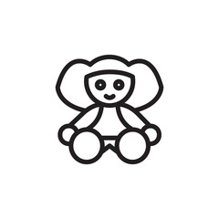 Baby Doll icon in vector. Logotype