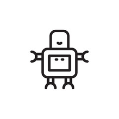Robot icon in vector. Logotype