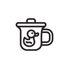 Baby Cup icon in vector. Logotype