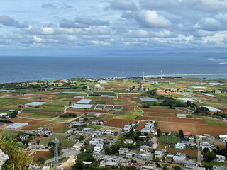 沖縄　伊江島　タッチューからの風景　頂上