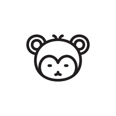 Monkey icon in vector. Logotype