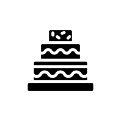 Cake icon in vector. Logotype