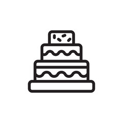 Cake icon in vector. Logotype