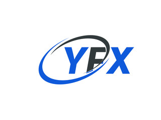 YFX letter creative modern elegant swoosh logo design