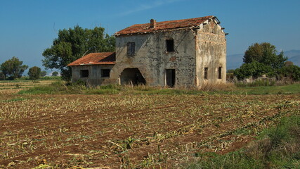 Ruin of a rural house at Strada da Stadale 7 in Italy, Europe
