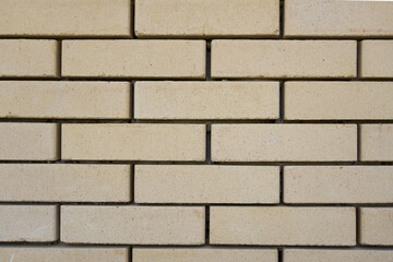 brick wall close up. wall of light bricks. photo can be used as photo background