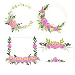 Flower wreath and Flower frame