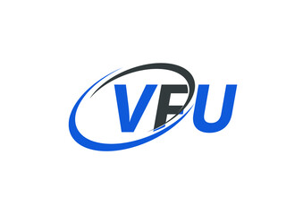VFU letter creative modern elegant swoosh logo design