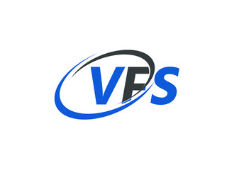VFS letter creative modern elegant swoosh logo design